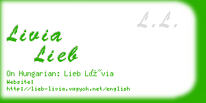 livia lieb business card